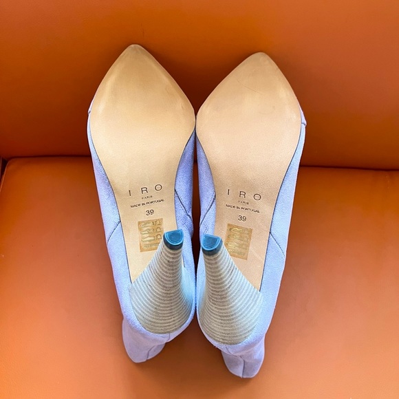 New! IRO Imani Suede Ankle Booties in Lilac - Picture 10 of 11